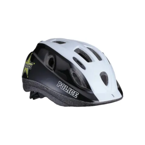 BBB Cycling Helme Boogy polizei S - Kinder-Fahrradhelm im Polizei-Design für mehr Sicherheit