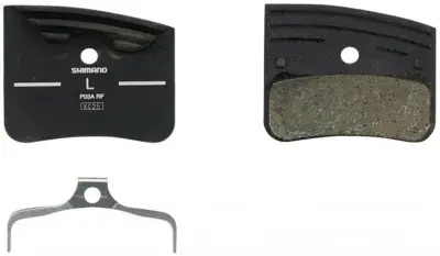 SHIMANO Scheibenbremsbelag P03A-RF, Resin mit Kühlrippen - starke Bremsleistung und optimale Kühlung