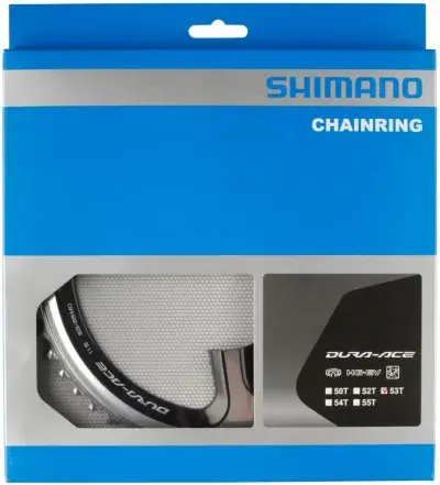 SHIMANO Kettenblatt DURA-ACE FC-9000 53T Silber/Schwarz - maximale Antriebseffizienz