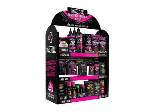 Muc Off P.I.M. Slatwall Display Schwarz - Professionelle Zubehörpräsentation