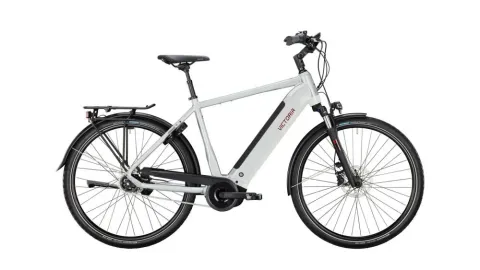 VICTORIA Elektro-Trekkingrad "TRESALO 15" (#1), Diamant, 28", airstream silver, 5-Gang SHIMANO…