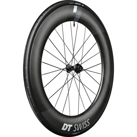 DT Swiss Laufrad ARC 1400 Dicut Disc 622 x 80 mm Schwarz - aerodynamisches Carbon-Vorderrad