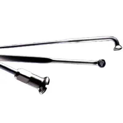 Büchel Speichen 2x266mm Nirosta silber 2,0mm mit 12mm vernickelten Messingnippeln, 100er Pack