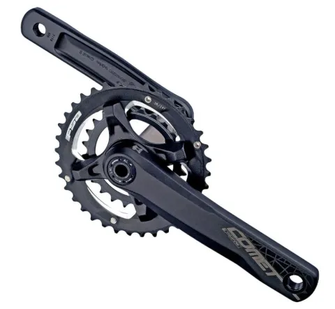 FSA Kurbelgarnitur Comet Modular Megaexo 2x 175 mm Schwarz - steife MTB-Kurbel in moderner…