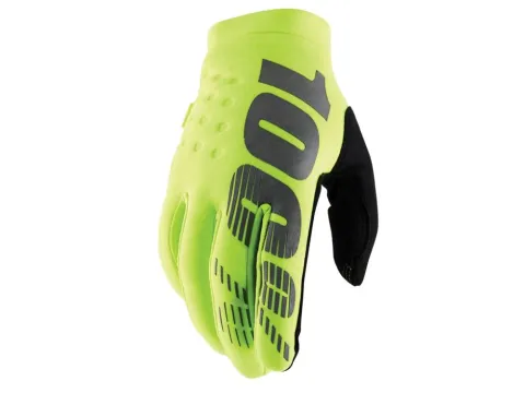 100% Brisker Cold Weather Glove XXL Fluo Yellow / Black - warmer Bike-Handschuh mit Top-Grip