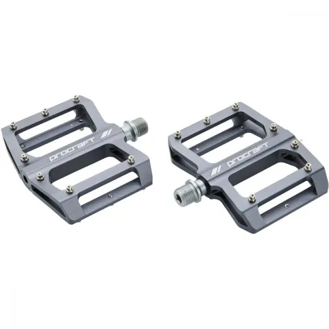 Procraft Pedale Small Grip Advanced CNC 93 x 94 mm Grau - maximaler Grip für kleine Füße