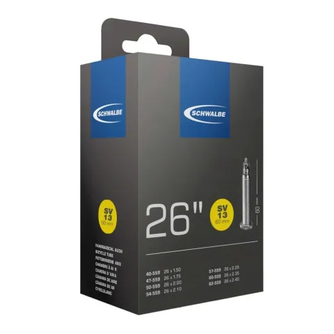 Schwalbe SCHLAUCH SV13 40/62-559 60mm Größe 40 - zuverlässiger Fahrradschlauch mit SV-Ventil