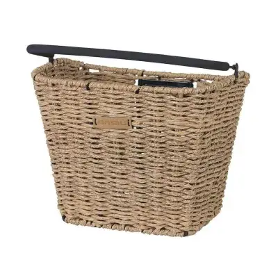 Basil Bremen Rattan Look KF Fahrradkorb, abnehmbar, wetterfest, inkl. KF-Adapterplatte,…