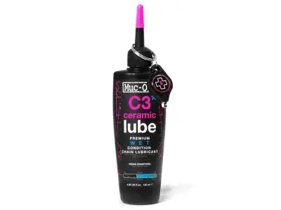 Muc-Off C3 Wet Ceramic Lube 120ml, Keramik-Kettenöl nass, pink, ideal für nasse Bedingungen, extrem…