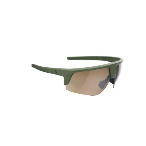 BBB Cycling Sportbrille Comet amber flash mirror Einheitsgröße matt grün - klare Sicht und Schutz