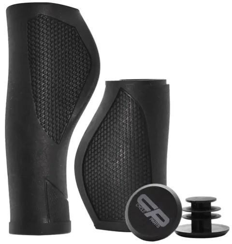 CP CycleParts Ergo Fahrradgriffe 119/77 mm - schwarz