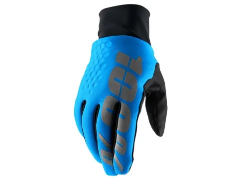 100% Hydromatic Brisker Gloves S cyan - wasserdichte, warme MTB-Handschuhe