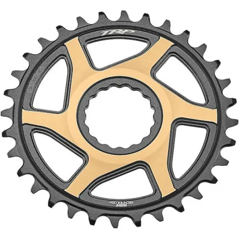 TRP Kettenblatt EVO 12 CR-M9050 1x 32T Schwarz/Gold - präzise Performance für moderne Antriebe