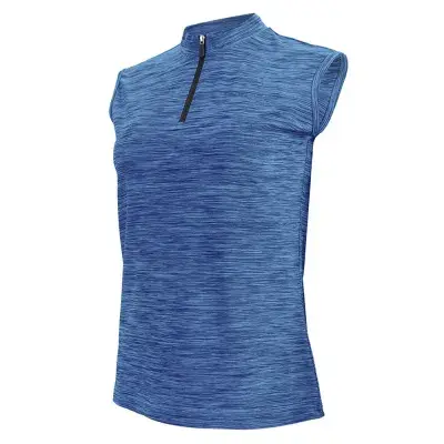 CHIBA Lady Melange Shirt Sleeveless - ärmelloses Radtrikot marine, S, atmungsaktiv