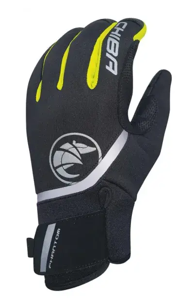 CHIBA Phantom - Radhandschuhe XL schwarz/neongelb, winddicht & touchscreenfähig