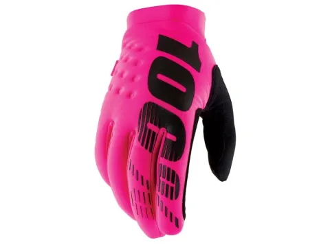 100% Brisker Cold Weather Glove XXL Neon Pink - warmer MTB-Handschuh mit Top-Grip