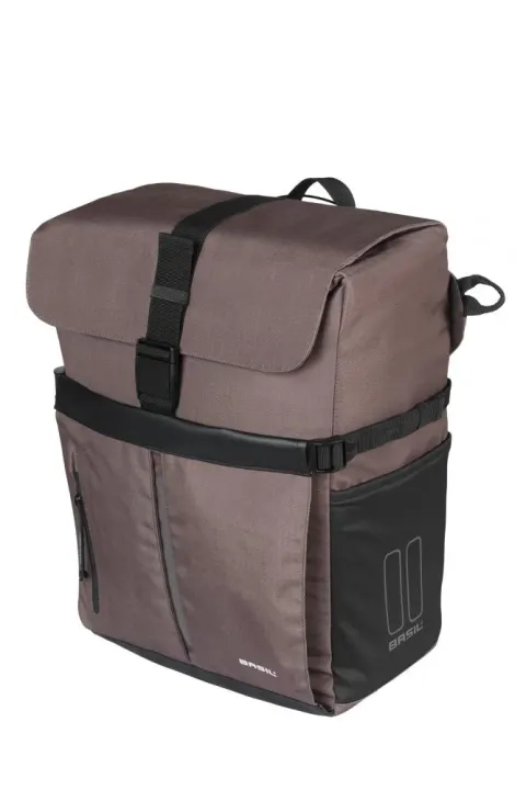 Basil Move MIK Studs Einzeltasche 15 Liter Braun - Wasserabweisende Fahrradtasche mit…