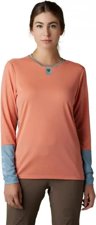 FOX Defend Damen MTB-Langarmtrikot S - Salmon mit TruDri