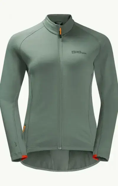 Jack Wolfskin Morobbia FZ Light W Fleece Jacke Picnic Green Größe XS