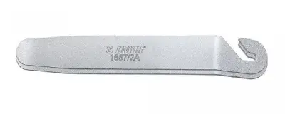 Unior 1657/2A Reifenheber-Set, 2-tlg., Metall, verchromt, 148 mm, mit Speichenhaken -…