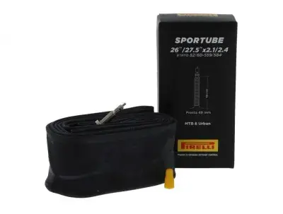 Pirelli Schlauch SPORTUBE 26"/27,5 26 schwarz - zuverlässiger Fahrradschlauch für Trekking & MTB