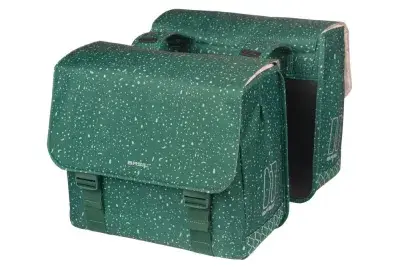 Basil Flair Doppelpacktasche 35 Liter - grün - wasserabweisend, mit Reflektoren &…