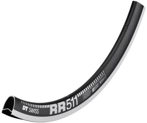 DT Swiss Felge RR 511 28"/700C 28 Loch Schwarz - steife, robuste Stradenfelge