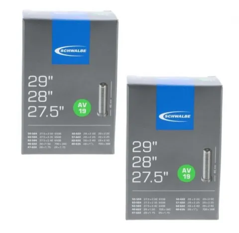 Schwalbe AV19 Fahrradschlauch 27,5/28/29 Zoll AV 40 mm - 2er-Set