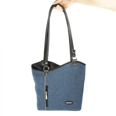 Haberland Lenkertasche Melanie blau - flexible Rucksack-Lenkertasche mit KLICKfix