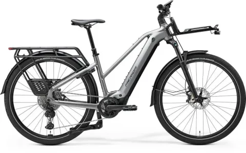 Merida eFLOAT HD 700 Lady EQ M Grau - komfortables E-Trekkingrad für Alltag und Tour