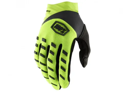 100% Airmatic Youth Gloves L fluo yellow - robuster MTB-Handschuh für junge Rider