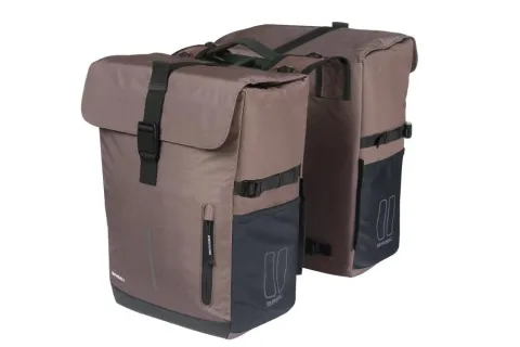 Basil Doppelpacktasche Move MIK 30 Liter braun - Doppeltasche mit MIK-Adapterplatte,…