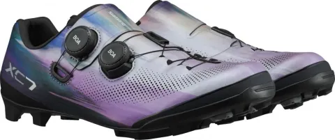 SHIMANO Fahrradschuhe XC703 Herren/Damen MTB SPD Größe 39 Lila Fahrradschuhe - steife XC-Sohle und…