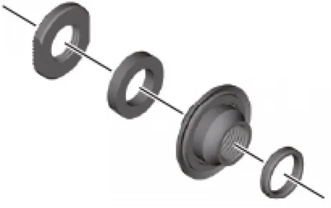 SHIMANO Achsmutter Links WH-RX31-F - für WH-RX31 Vorderrad, Rennrad/Cross