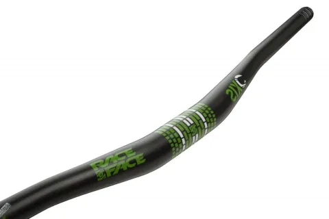 Race Face SixC DH Riser Lenker, 31.8, 785x19mm, matte UD Carbon/Green - maximale Kontrolle im…