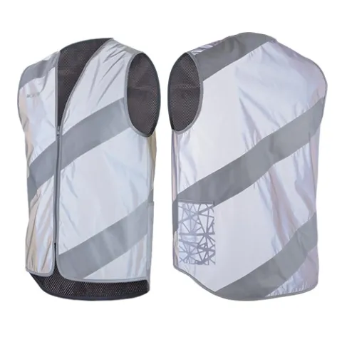 Wowow Sicherheitsweste Roadie Jacket Full Reflective Größe M grau