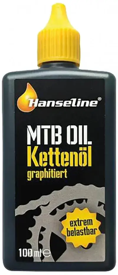 Hanseline MTB Kettenöl graphitiert 100ml  Spezialöl mit Graphitzusatz für optimale Schmierung bei…