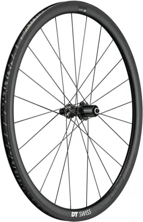 DT Swiss Laufrad PRC 1400 Spline 35 622x18 mm schwarz - leichtes Carbon-Performance-Laufrad