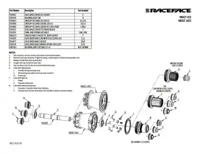 Race Face Vault End Cap Endkappen Kit, HR 12x142/148/157mm, schwarz - präzise Nabenkonvertierung