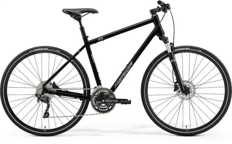 Merida CROSSWAY 300 HP3 S (47) Schwarz/Silber - komfortables Crossrad für Alltag und Tour
