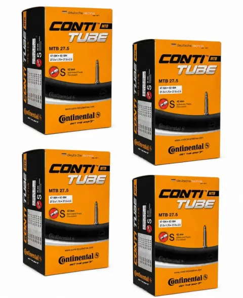 Continental MTB 27.5 S42 Fahrradschläuche - 4er-Set, SV 42 mm
