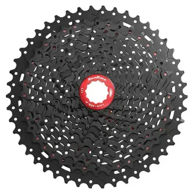 SunRace Kassette Kassette 11 fach 11-51 Zähne schwarz rot