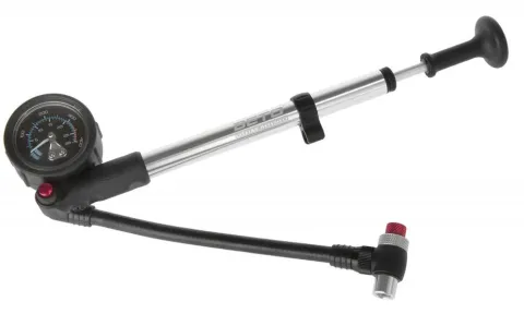 BETO, Pumpen, Federbeinpumpe, Alu, Hochleistungsmanometer bis 28 bar/ 400 psi, klappbarer flexibler…