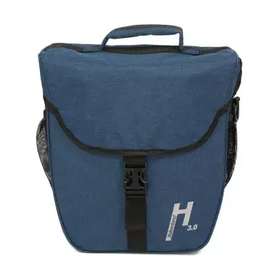 Haberland Einzeltasche 14l Basic 3.0 blau - praktische Fahrradtasche mit klappbarem Volumen