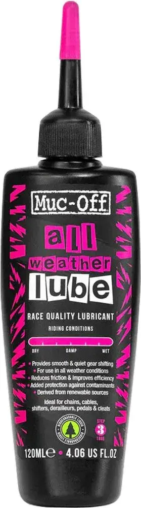 Muc-Off All Weather Lube 120ml ist ein hochwertiges, synthetisches Kettenöl, das speziell für den…
