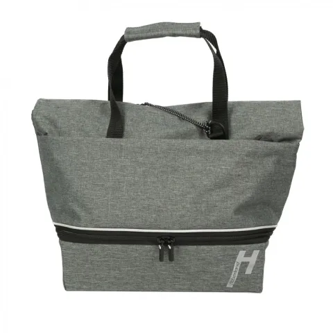 Haberland Gepäckträgeraufsatztasche Lena grau - praktische Racktime 1.0 Transportlösung