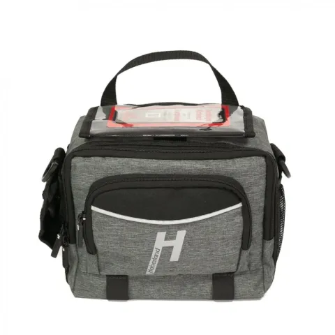 Haberland Lenkertasche 6l Bottle grau - praktische Fahrrad-Lenkerbag mit KLICKfix