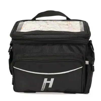 Haberland Lenkertasche 10l Max Plus schwarz - vielseitige Lenkertasche mit KLICKfix