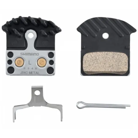 Shimano Scheibenbremsbelag J04C Metall mit Kühlrippen - hohe Bremsleistung in aktueller Generation