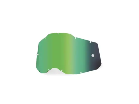100% Gen 2 Replacement lens unis green - verspiegelte Ersatzscheibe für MX-/MTB-Brillen